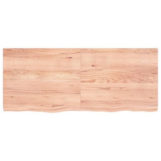 NNEVL Table Top Light Brown 120x50x4 cm Treated Solid Wood Oak